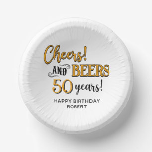 Surprise Cheers and Beers Birthday Party Paper Plate
