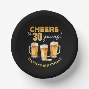 Surprise Cheers and Beers Birthday Party Paper Plate