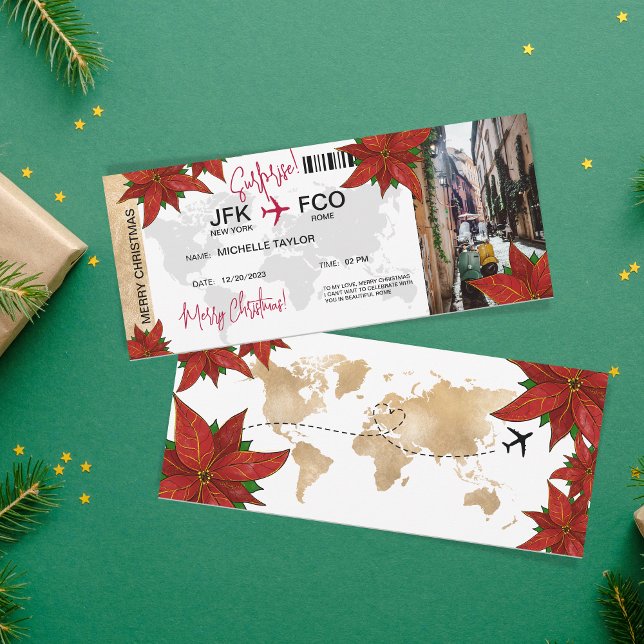 Surprise Christmas Boarding Pass Trip Ticket Invitation (Creator Uploaded)