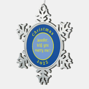 SURPRISE CHRISTMAS MARRIAGE PROPOSAL ORNAMENT