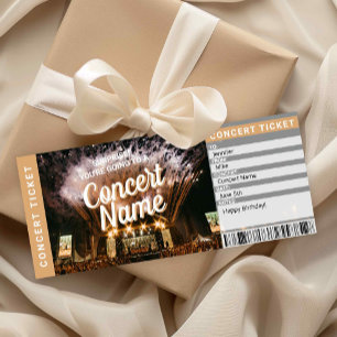 Surprise Concert Gift Ticket Music Event Card