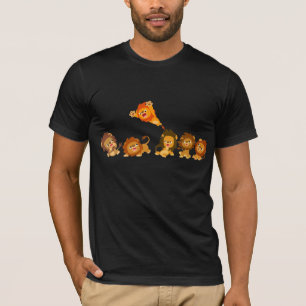 "Surprise!!" Cute Cartoon Lions T-Shirt