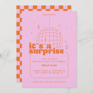 Surprise Disco Party Invitations