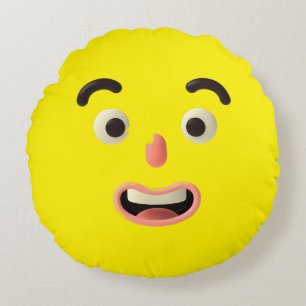 Surprise Face – Fun Round Cushion