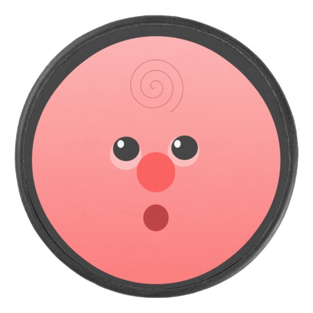 Surprise Face Hockey Puck (Front)
