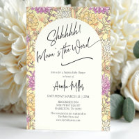 Surprise Floral Mum's the Word Baby Shower