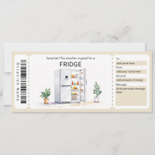 Surprise Fridge Gift Certificate Invitation