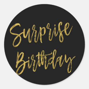 Surprise Gold Foil Birthday Sticker