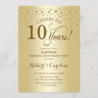 Surprise Golden 10th Anniversary Celebration
