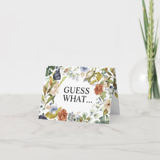 Surprise Grandparents to be Floral Card