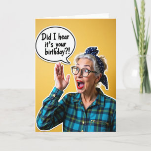 Surprise Lady Birthday Card