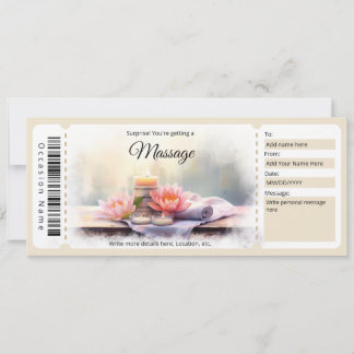 Surprise Massage Gift Certificate Template