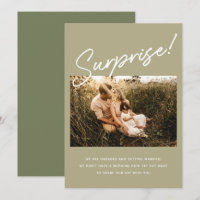 Surprise Modern Sage Green Engagement Photo
