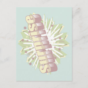 Surprise onomatopoeia explosion postcard