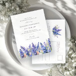 SURPRISE PARTY 18th Birthday July Birth Flower Invitation Postcard<br><div class="desc">Create a beautiful summer birthday theme for your July celebration around July's Birth Month Flower - Blue Larkspur. Larkspur is also known as Delphinium.</div>