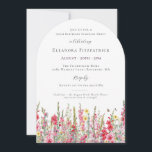 SURPRISE PARTY 90th Birthday August Birth Flower Invitation<br><div class="desc">Perfect invitation for an August birthday party. Pink gladiolus is the birth flower for that month. It forms a pretty watercolor bottom border on this floral personalised invitation. All text is editable</div>