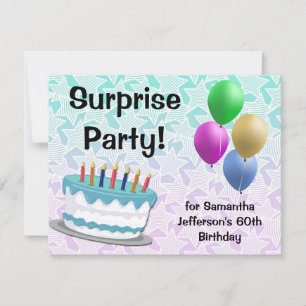 Surprise Party Birthday Invitation, 60th or Other Invitation