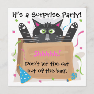 Surprise party birthday invitations