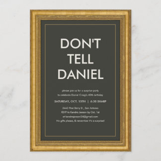 Surprise Party Don’t Tell Invitations
