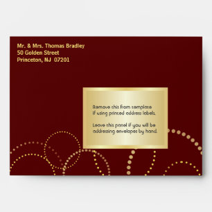 Surprise Party Invitation Envelopes - Burgundy