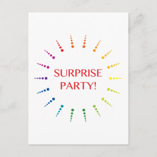 surprise party invitation postcard