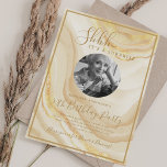 SURPRISE Photo 50th Birthday Party Gold Marble  Invitation<br><div class="desc">An elegant "50th Birthday" party invitation design with personalized photo,  modern typography and a faux sparkling Marble background.</div>
