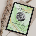 SURPRISE Photo 70th Birthday Green Marble  Invitation<br><div class="desc">An elegant "70th Birthday" party invitation design with personalized photo,  modern typography and a faux sparkling Marble background.</div>
