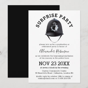 Surprise Police Graduation/Retirement Party Invitation
