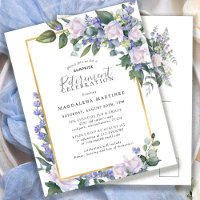 Surprise Retirement Party Blue White invitation