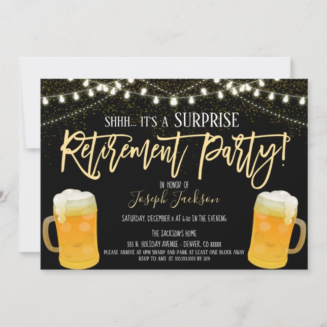 Surprise Retirement Party Invitation (Front)