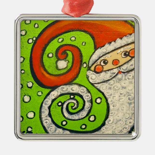 Surprise Santa Christmas Ornament (Front)