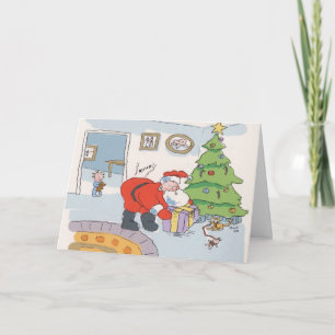 Surprise Santa Holiday Card