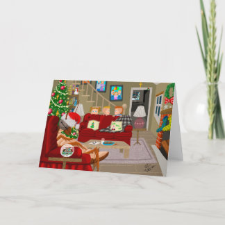 Surprise Santa Humourous Christmas Card