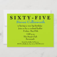 Surprise SIXTY-FIFTH Birthday Invitation