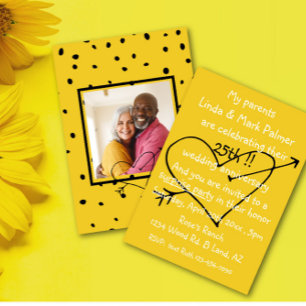 Surprise Wedding Anniversary Fun Party Photo Invitation