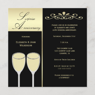 Surprise Wedding Anniversary Party Invitation