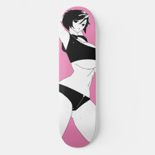 Surprised Anime Girl Skateboard Deck