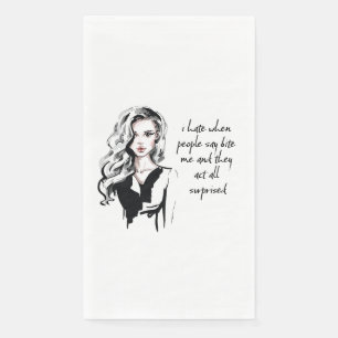 Surprised Bite me Napkin