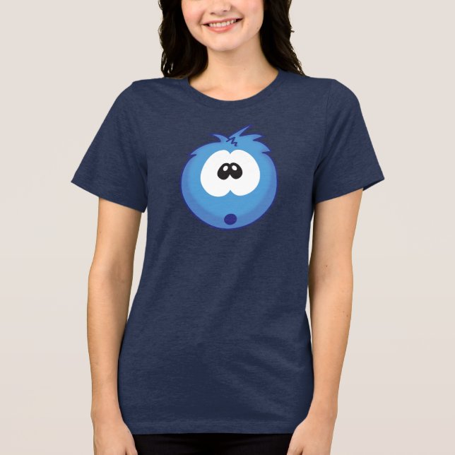 Surprised Blue Sneezie Tri-Blend Shirt (Front)