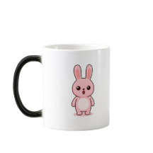 Surprised Bunny Minimal Kawaii Style