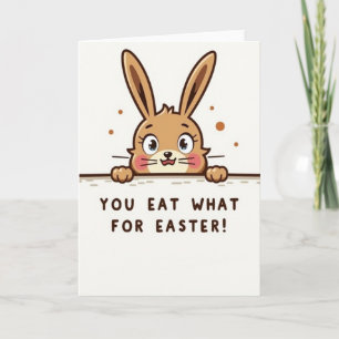 Surprised Bunny Question Card