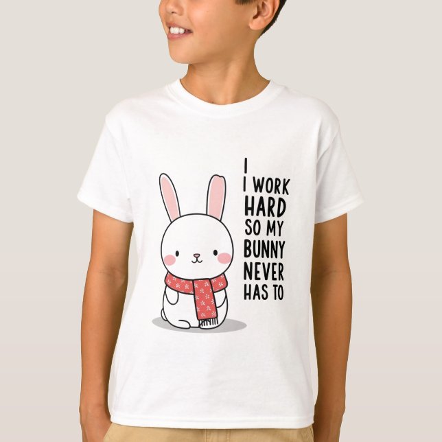 Surprised Bunny T-Shirt – Cute Bunny Reaction with (Front)