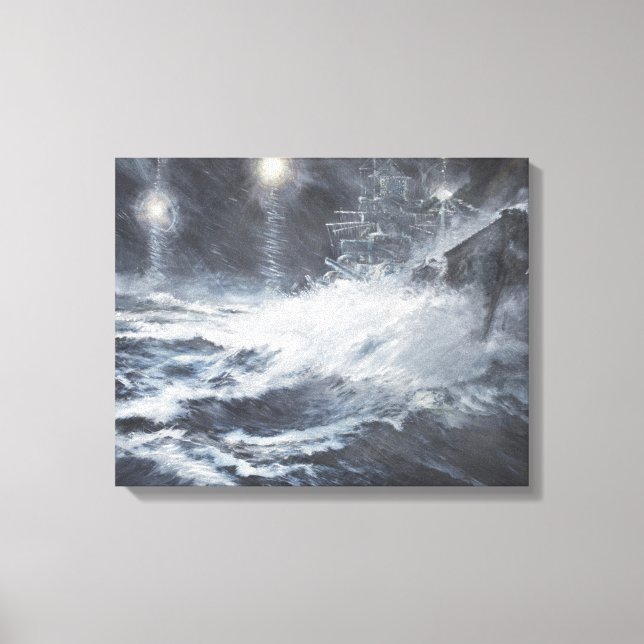 Surprised By Starshell Scharnhorst Battle of Canvas Print (Front)