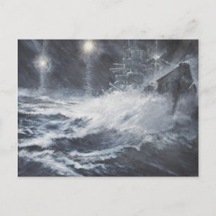 Surprised By Starshell Scharnhorst Battle of Postcard