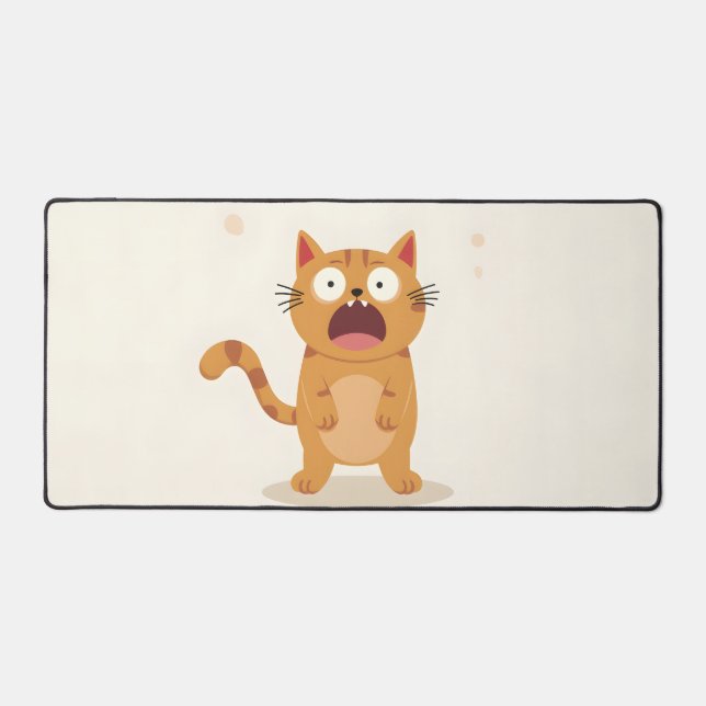 Surprised cat Computer pad (Front)
