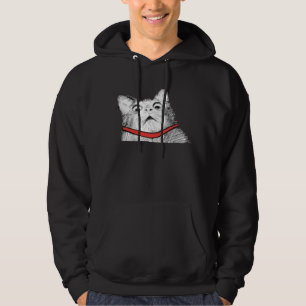 Surprised Cat Gasp Meme - 2-sided Black Hoody