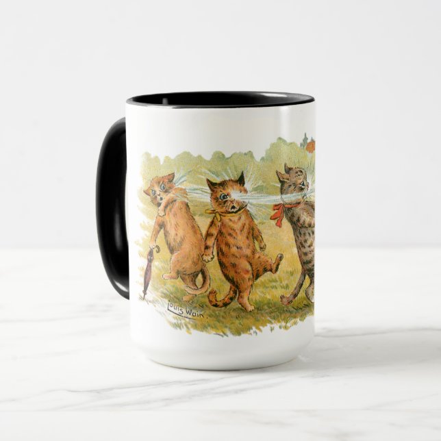 Surprised Cats Louis Wain Mug (Front Left)