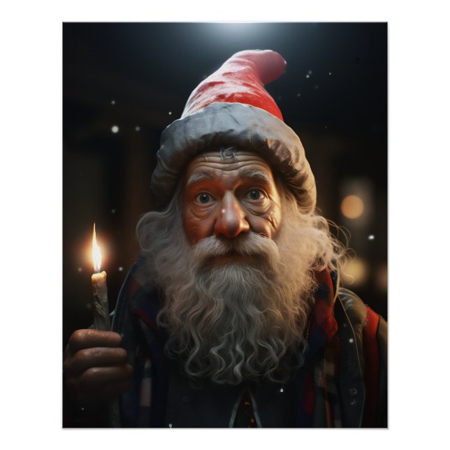 Surprised Christmas Gnome Poster (Front)