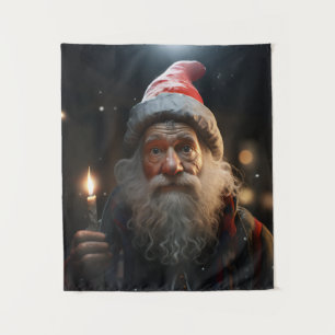 Surprised Christmas Gnome Tapestry
