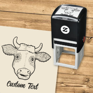 Surprised Cow Self-inking Stamp